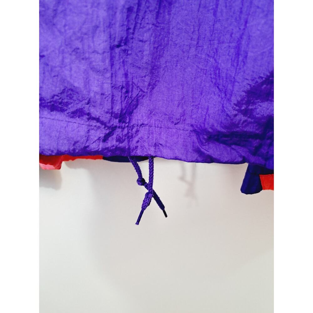 Asics Vintage Women's Pink Purple Black Color-Block 1/4 Zip Wind Breaker - Picture 12 of 13